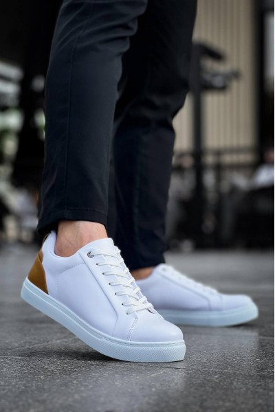 KB-BX1 Beyaz Taba Cilt Detaylı Yüksek Beyaz Taban Günlük Erkek Ayakkabı KB-BX1 Beyaz Taba Cilt Detaylı Yüksek Beyaz Taban Günlük Erkek Ayakkabı