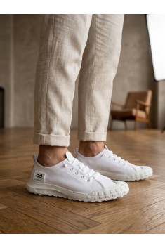 BA0248 BOA Beyaz Esnek Bağcıklı Ultra Hafif Nefes Alan Sneaker Ayakkabı