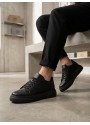 BA0247 Erkek Sneaker Günlük Casual Spor Ayakkabı Siyah Taban