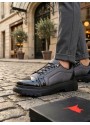BA0245 Gri Rugan Paraşüt Detaylı Akıllı Lastik Bağcık Yüksek Taban Günlük Erkek Ayakkabı