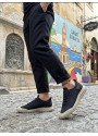 BA0248 BOA Siyah Bej Taban Esnek Bağcıklı Ultra Hafif Nefes Alan Sneaker Ayakkabı