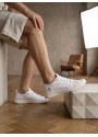 BA0248 BOA Beyaz Esnek Bağcıklı Ultra Hafif Nefes Alan Sneaker Ayakkabı