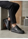 BA0247 Erkek Sneaker Günlük Casual Spor Ayakkabı Siyah Taban