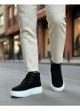 BA0550 İçi Kürklü Bağcıklı Siyah Erkek Tarz Spor Bot