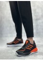 BA0650 Tarz Sneakers Yüksek Taban Siyah Turuncu Spor Ayakkabısı BA0650 Tarz Sneakers Yüksek Taban Siyah Turuncu Spor Ayakkabısı