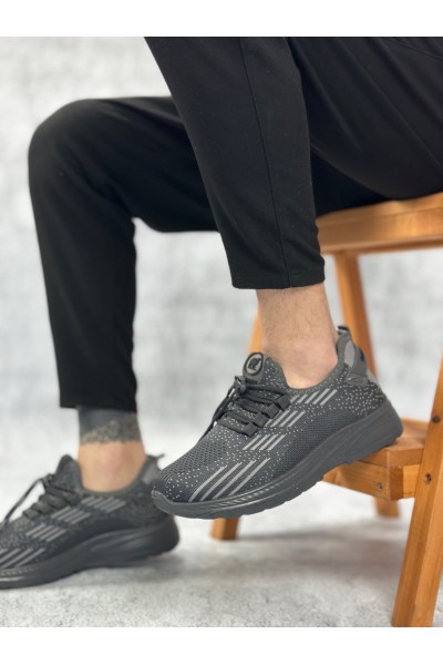 BA0356 Özel Örme Triko Tarz Rahat Fuspetli Gri Kırçıllı Spor Ayakkabı BA0356 Özel Örme Triko Tarz Rahat Fuspetli Gri Kırçıllı Spor Ayakkabı