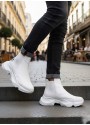 BA0444 Bağcıksız Rahat Yüksek Taban Beyaz Erkek Spor Yarım Bilek Bot BA0444 Bağcıksız Rahat Yüksek Taban Beyaz Erkek Spor Yarım Bilek Bot