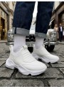 BA0402 Bağcıksız Rahat Yüksek Taban Beyaz Erkek Spor Yarım Bilek Bot