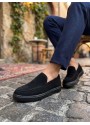 BA0241 Bağcıksız Yüksek Siyah Taban Süet Erkek Ayakkabı