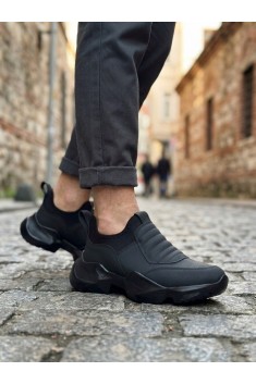 BA0402 Bağcıksız Rahat Yüksek Taban Erkek Spor Yarım Bilek Bot