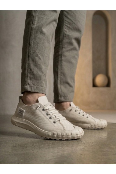 BA0248 BOA Krem Esnek Bağcıklı Ultra Hafif Nefes Alan Sneaker Ayakkabı
