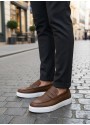 BA0580 Bağcıksız Kuşaklı Yüksek Taban Taba Cilt Erkek Ayakkabı
