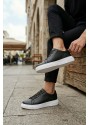 BLF-010 Erkek Sneaker Günlük Casual Spor Ayakkabı Siyah Beyaz Taban 