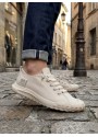 BA0248 BOA Krem Esnek Bağcıklı Ultra Hafif Nefes Alan Sneaker Ayakkabı