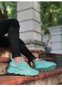 BA0350 Yüksek Taban Tarz Sneakers Cırt Detaylı Mint Yeşili Erkek Spor Ayakkabısı