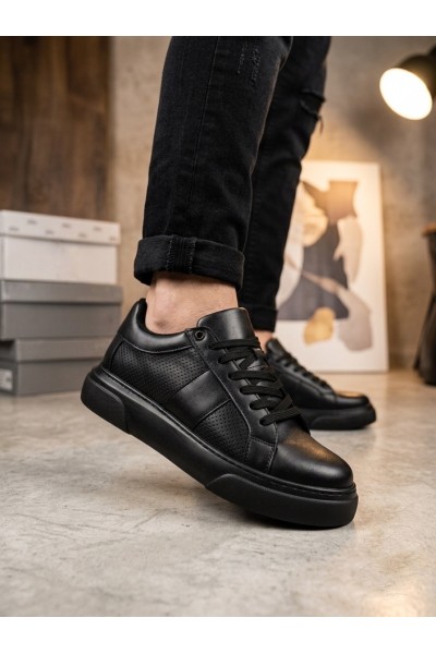BA0247 Erkek Sneaker Günlük Casual Spor Ayakkabı Siyah Taban