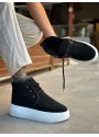 BA0550 İçi Kürklü Bağcıklı Siyah Erkek Tarz Spor Bot