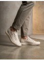 BA0248 BOA Krem Esnek Bağcıklı Ultra Hafif Nefes Alan Sneaker Ayakkabı