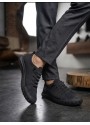 BA0248 BOA Siyah Esnek Bağcıklı Ultra Hafif Nefes Alan Sneaker Ayakkabı