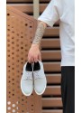 BA0003 Bağcıklı Klasik Spor Gri Renk Keten Yüksek Taban Casual Erkek Ayakkabı