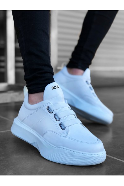BA0160 Bantlı Erkek Yüksek Taban Beyaz Spor Ayakkabı BA0160 Bantlı Erkek Yüksek Taban Beyaz Spor Ayakkabı