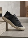 BA0248 BOA Siyah Bej Taban Esnek Bağcıklı Ultra Hafif Nefes Alan Sneaker Ayakkabı