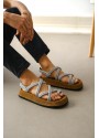 BA0343 Erkek Bodrum İp Halat Gri Günlük Sandalet 