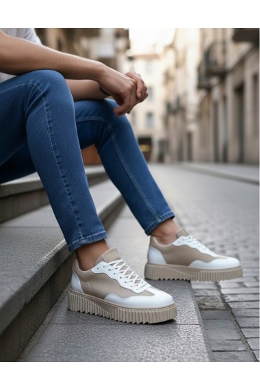 BA0802 BOA Krem Süet Yüksek Taban Erkek Günlük Ayakkabı