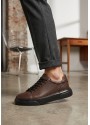 BLF-010 Erkek Sneaker Günlük Casual Spor Ayakkabı Kahverengi Siyah Taban 