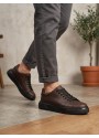 BLF-010 Erkek Sneaker Günlük Casual Spor Ayakkabı Kahverengi Siyah Taban 