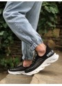 BA0602 Phantom Yüksek Taban Tarz Sneakers Siyah Beyaz Erkek Spor Ayakkabısı